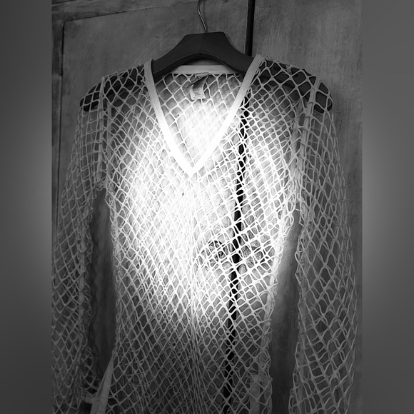 White Luli Fama - Netted Mesh Cover Up - Picture 6 of 10